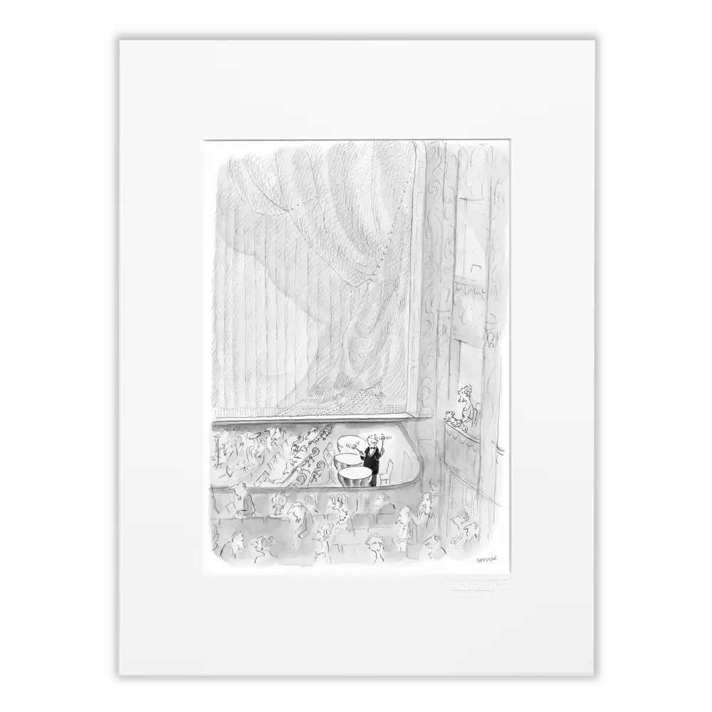 Affiche 30x40cm : Le Timbalier de Sempé 