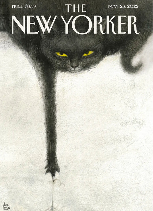 "Making Mischief" chat noir préparant sa prochaine bêtise