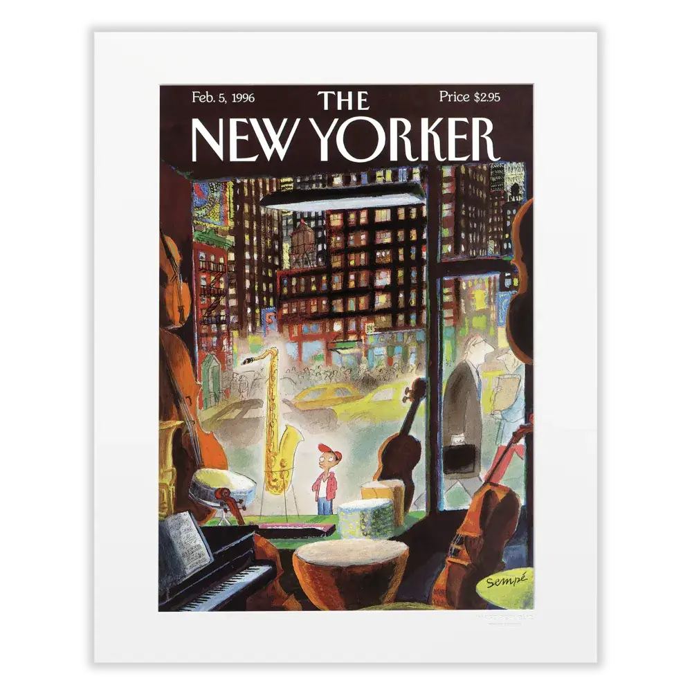 Affiche 40x50 "The Boy Saxo" par Sempé pour The New Yorker