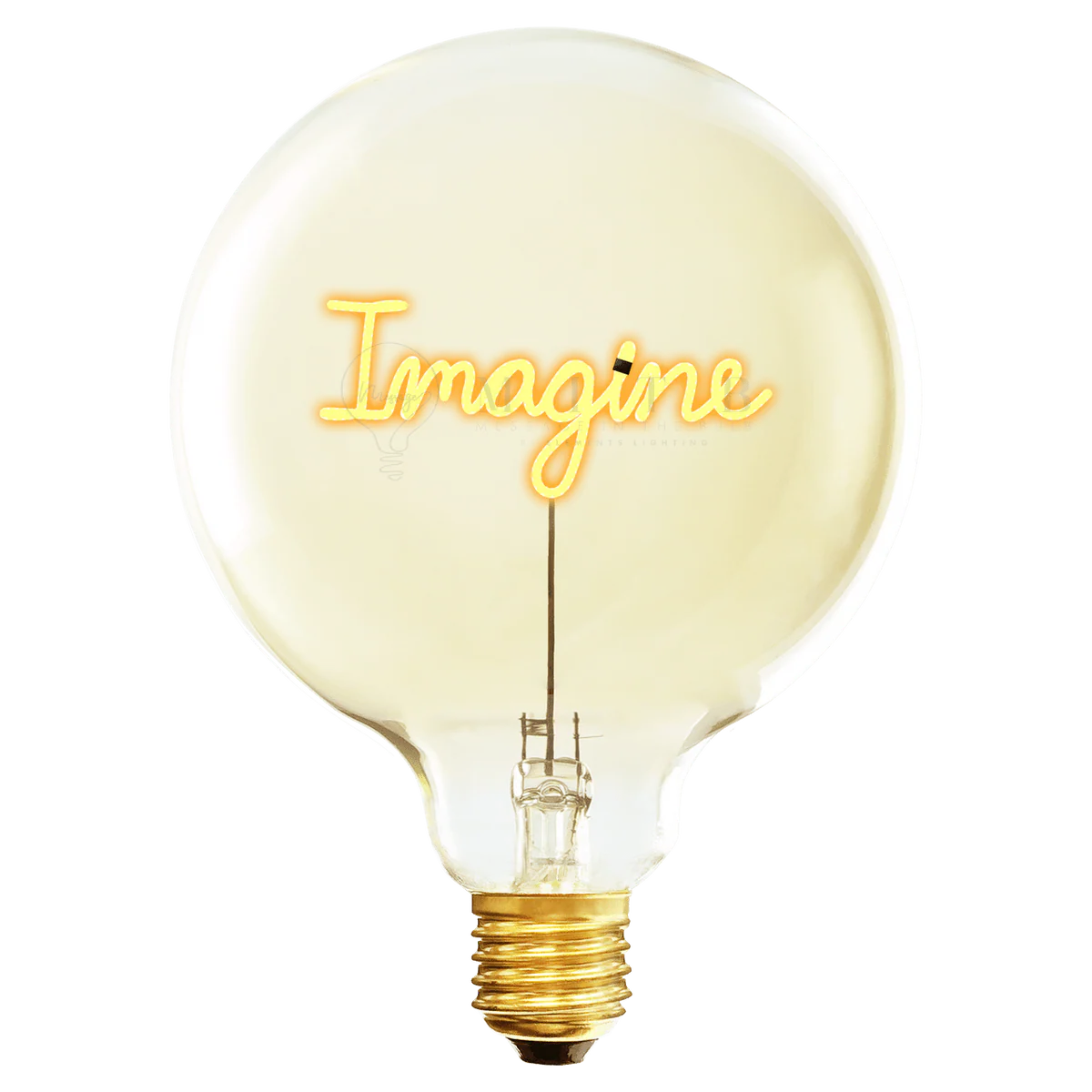 Ampoule Message in the Bulb verre ambré message lumineux led Imagine écrit en attaché
