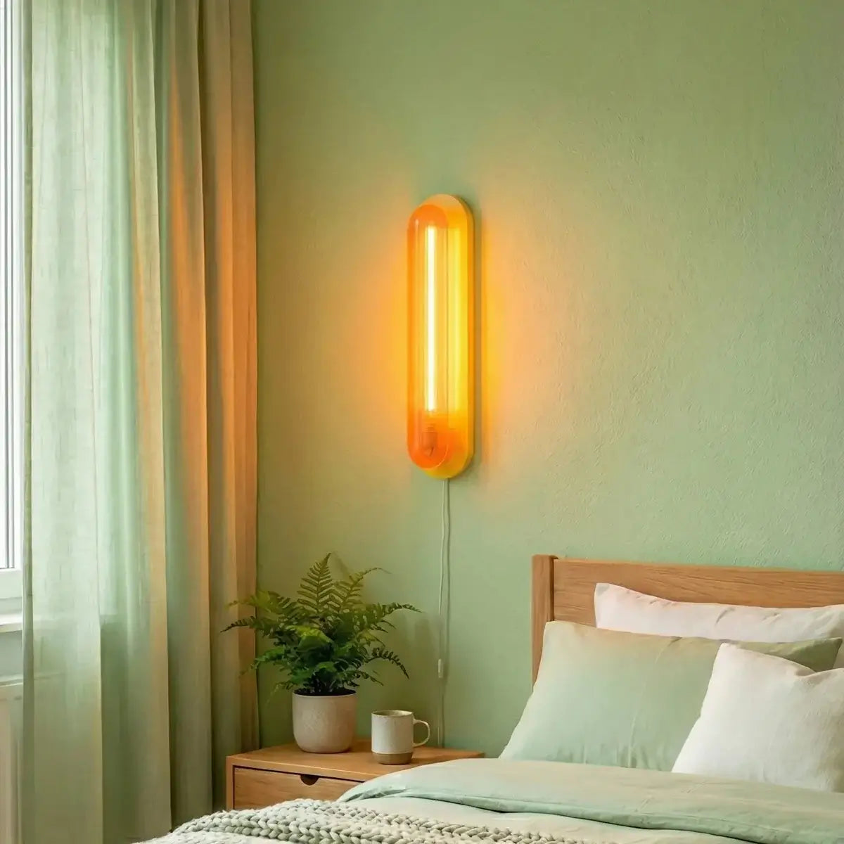 Applique Andy jaune et orange dans une chambre