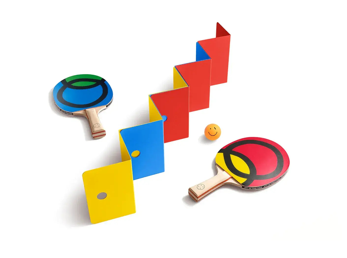 Filet de ping-pong design Infinite play avec raquettes et balle Art of Ping Pong