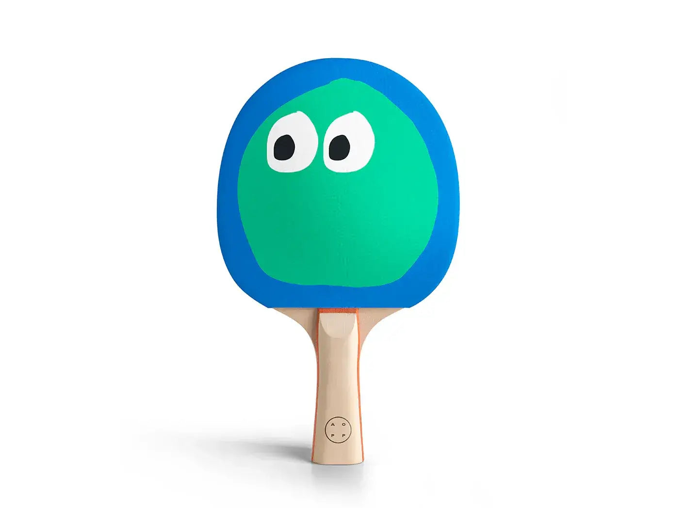 Raquette de ping-pong Face Off Art of Ping Pong – face bleue et verte.