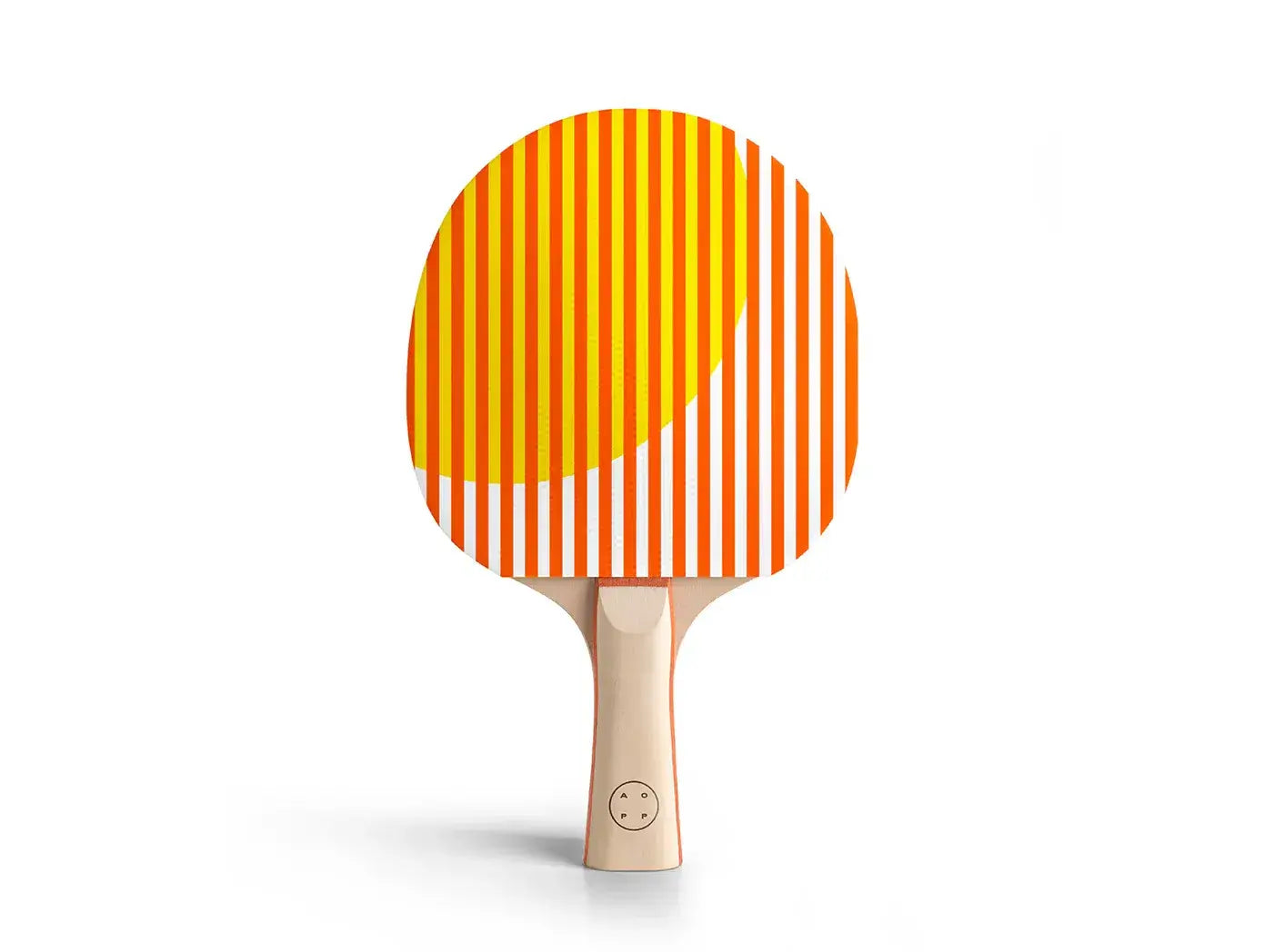 Raquette de ping-pong Heatwave Art of Ping Pong - face recto au motif graphique orange, jaune et blanc