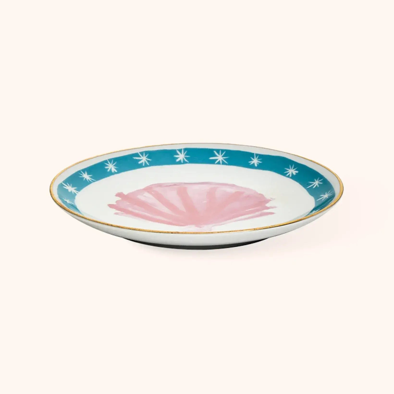 Assiette en porcelaine Coquillage illustrée par Chiara Perano pour Bitossi Home