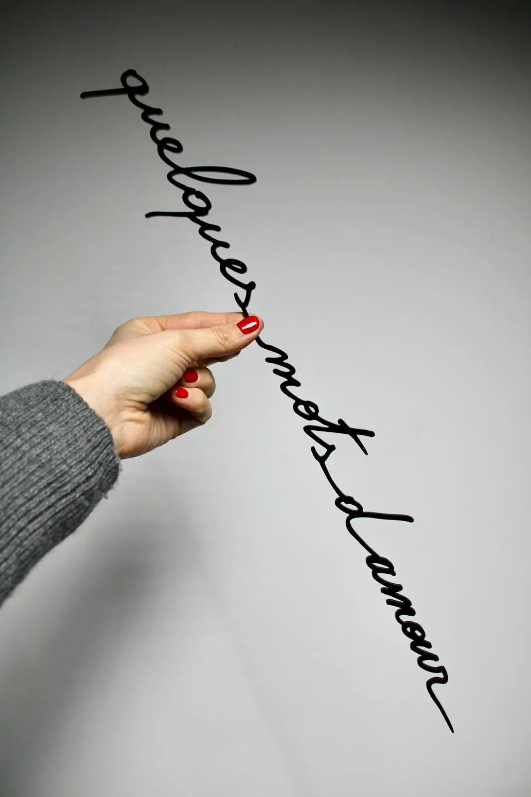 Phrase murale "Quelques mots d'amour" finition noire