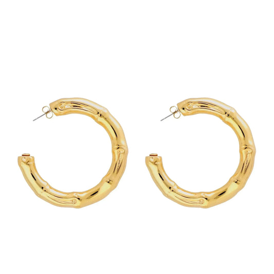 Boucles d'oreilles Bamboo Big Earring Gold - Vanessa Baroni 
