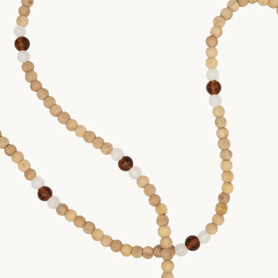 Arielle Blanc et Marron Sparkle - Chaîne Bandoulière pour Coque - Louvini