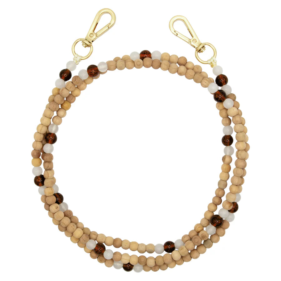 Arielle Blanc et Marron Sparkle - Chaîne Bandoulière pour Coque - Louvini