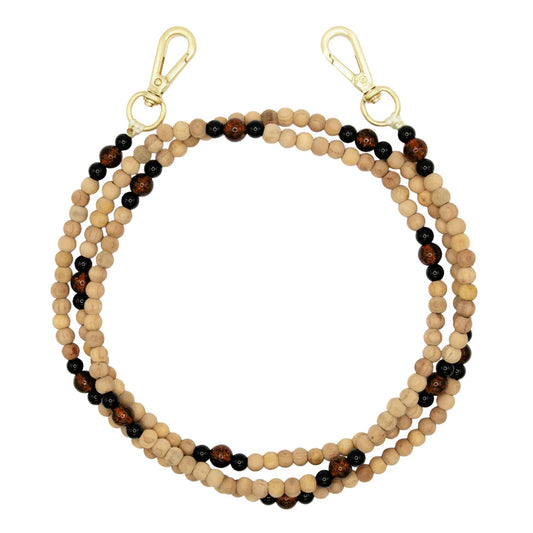 Arielle Noir et Marron Sparkle - Chaîne Bandoulière pour Coque - Louvini