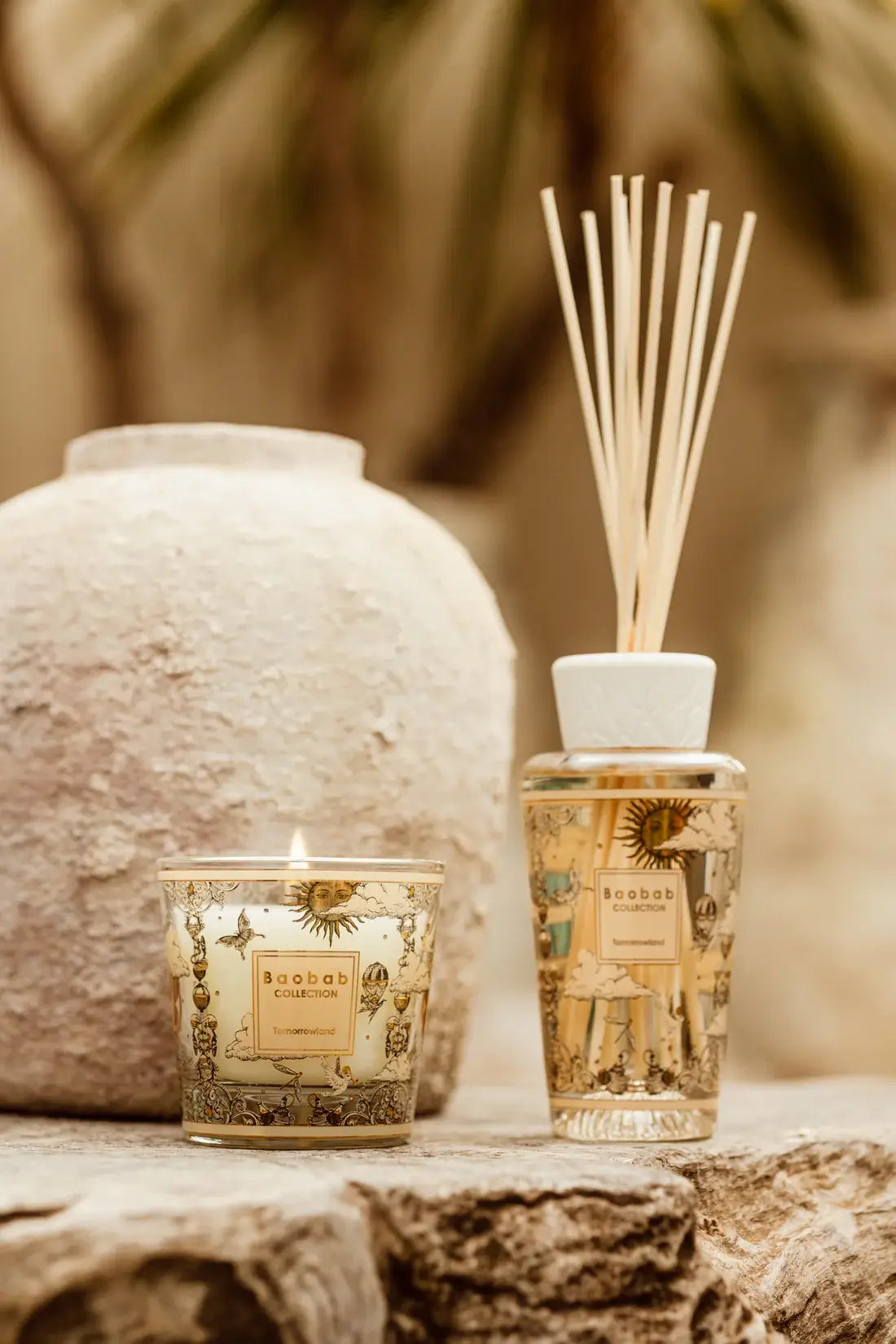 Gift Box - Coffret My First Baobab Collection Marrakech Bougie et Diffuseur dans un environnement apaisant