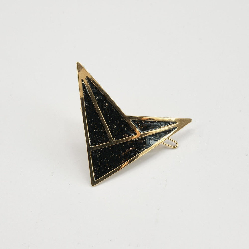 Zoé Noir Paillettes Brillant - Barrette originale noir à paillettes - Gypso