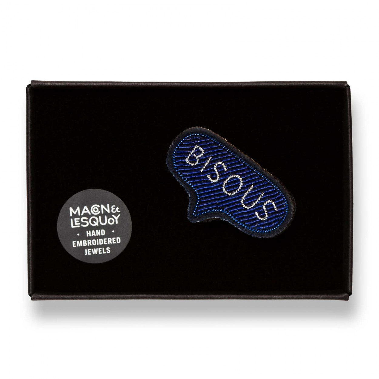 Bisous Bleu - Broche Brodés Main - Macon&Lesquoy