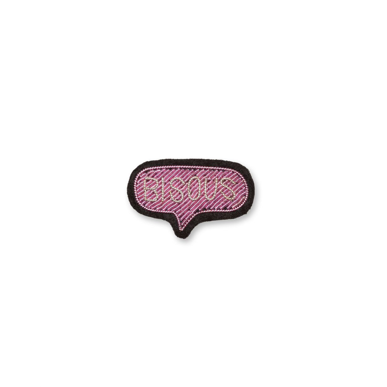 Bisous Rose - Broche Brodés Main - Macon&Lesquoy