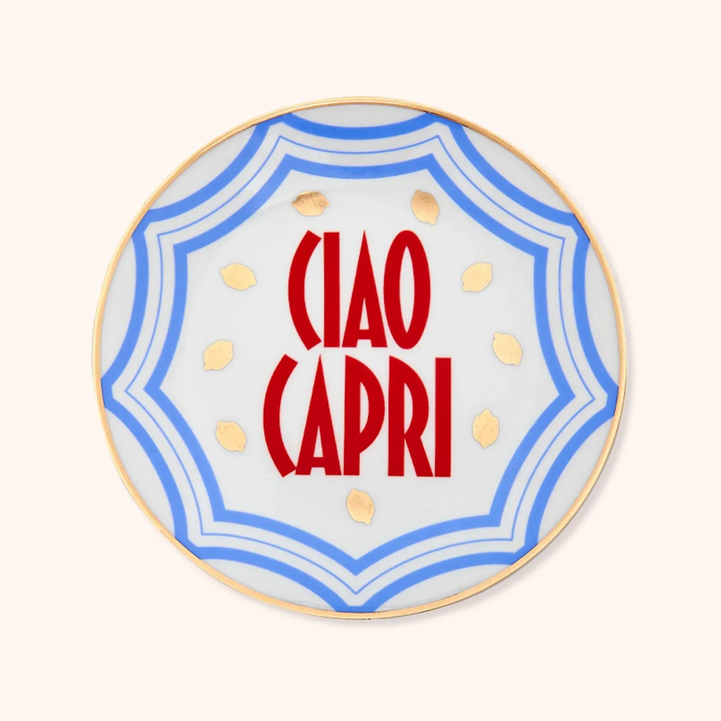 Assiette en porcelaine Ciao Capri de la collection Ciao Mondo par Bitossi Home