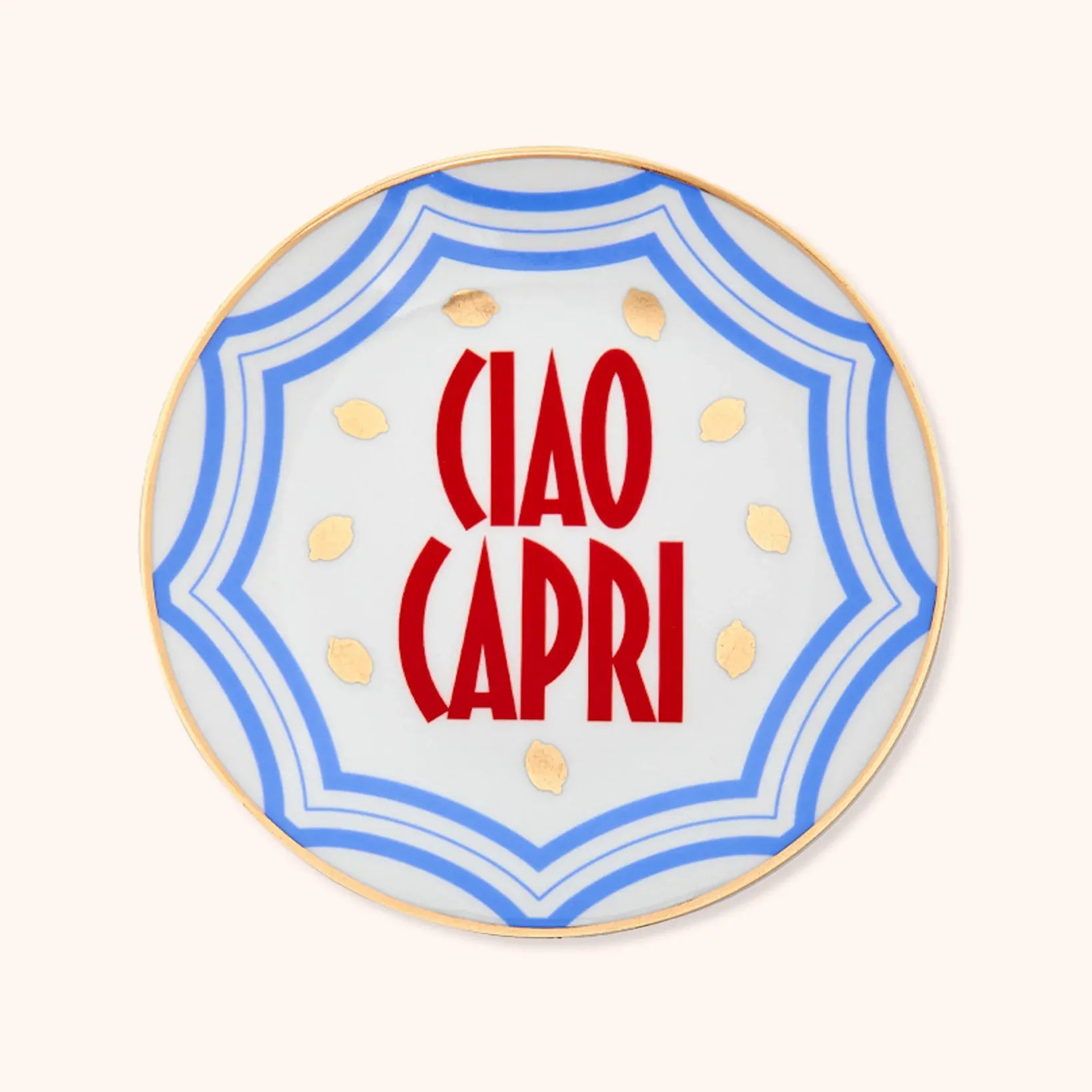 Assiette en porcelaine Ciao Capri de la collection Ciao Mondo par Bitossi Home