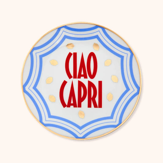 Assiette en porcelaine Ciao Capri de la collection Ciao Mondo par Bitossi Home