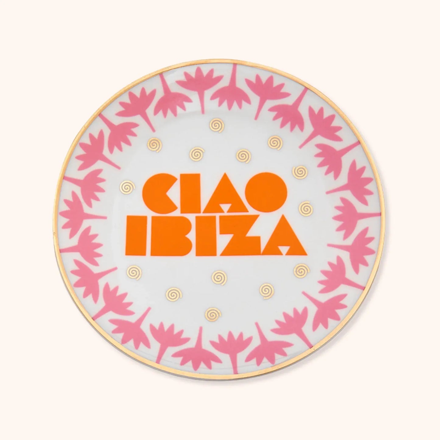 Assiette en porcelaine Ciao Ibiza de la collection Ciao Mondo par Bitossi Home