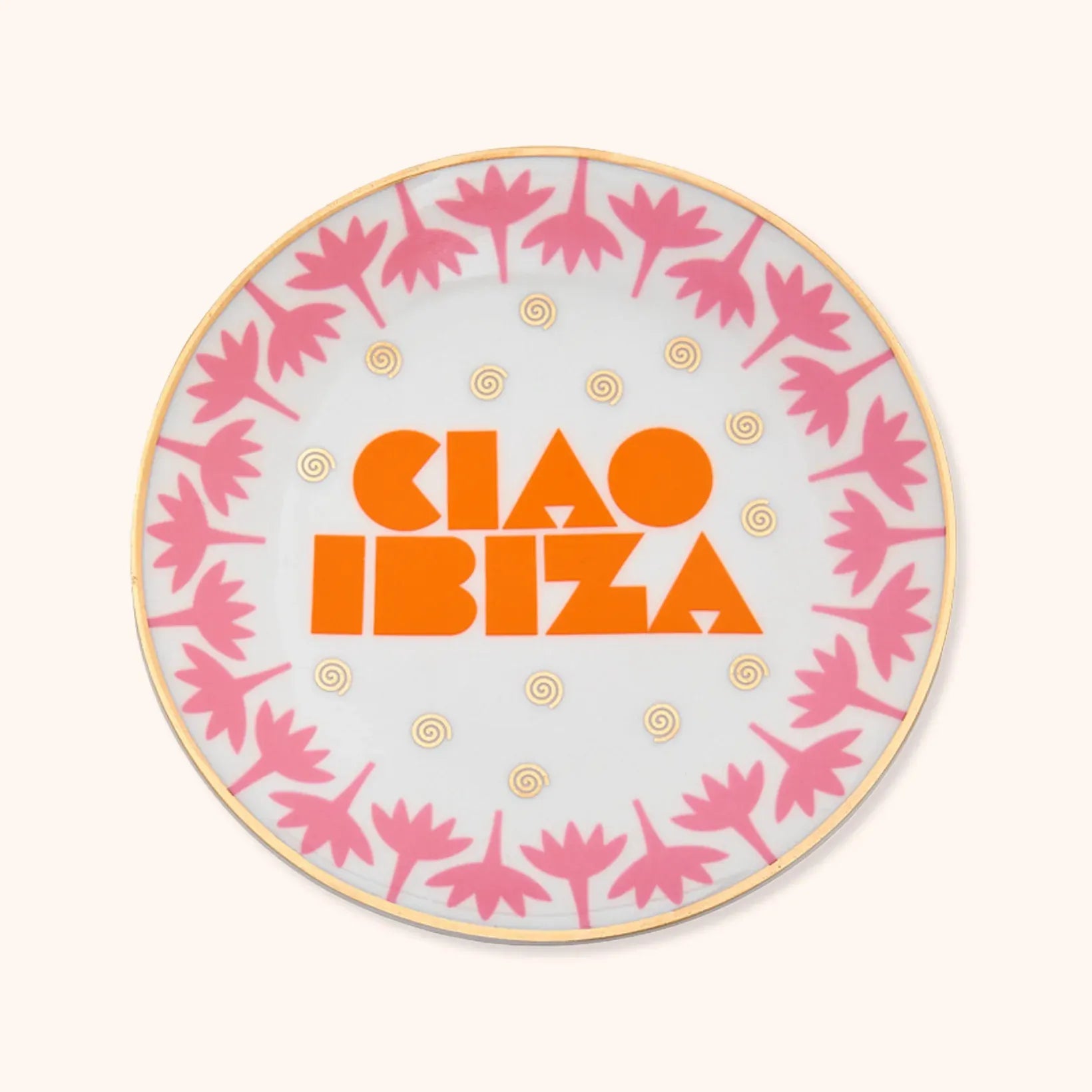 Assiette en porcelaine Ciao Ibiza de la collection Ciao Mondo par Bitossi Home