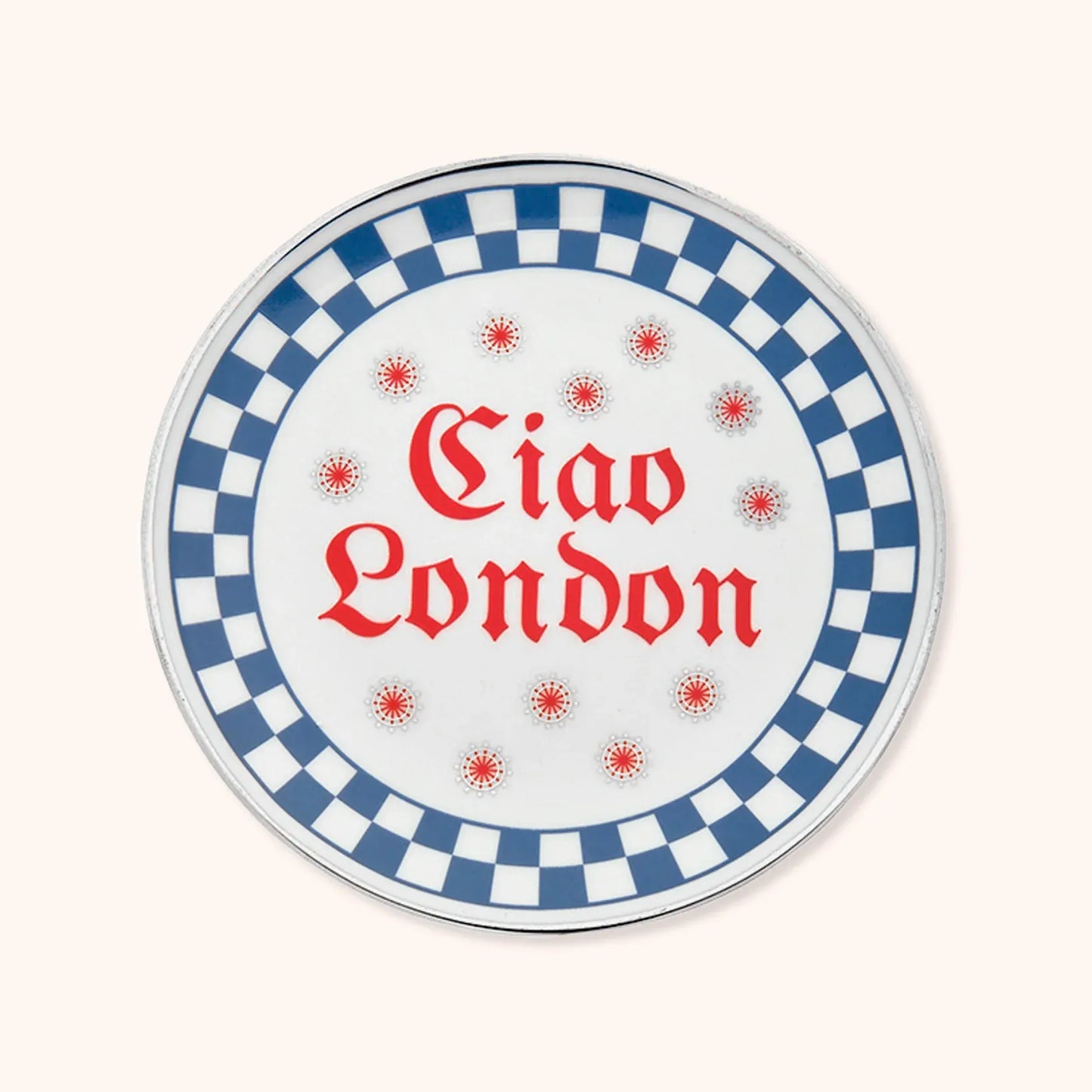 Assiette en porcelaine Ciao London de la collection Ciao Mondo par Bitossi Home