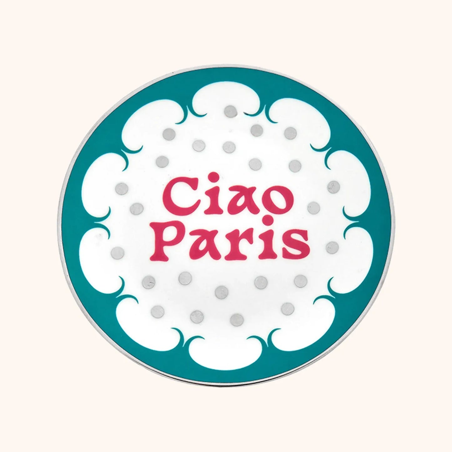Assiette en porcelaine Ciao Paris de la collection Ciao Mondo par Bitossi Home