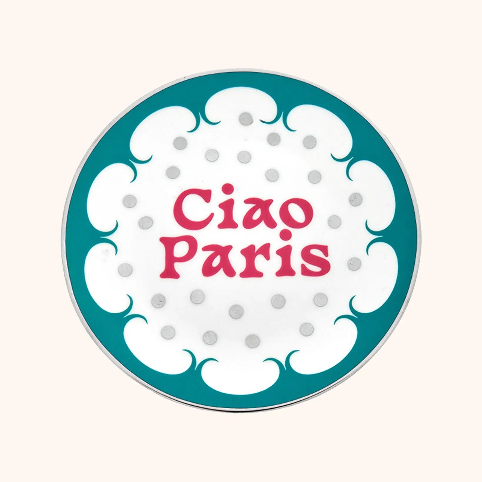 Assiette en porcelaine Ciao Paris de la collection Ciao Mondo par Bitossi Home