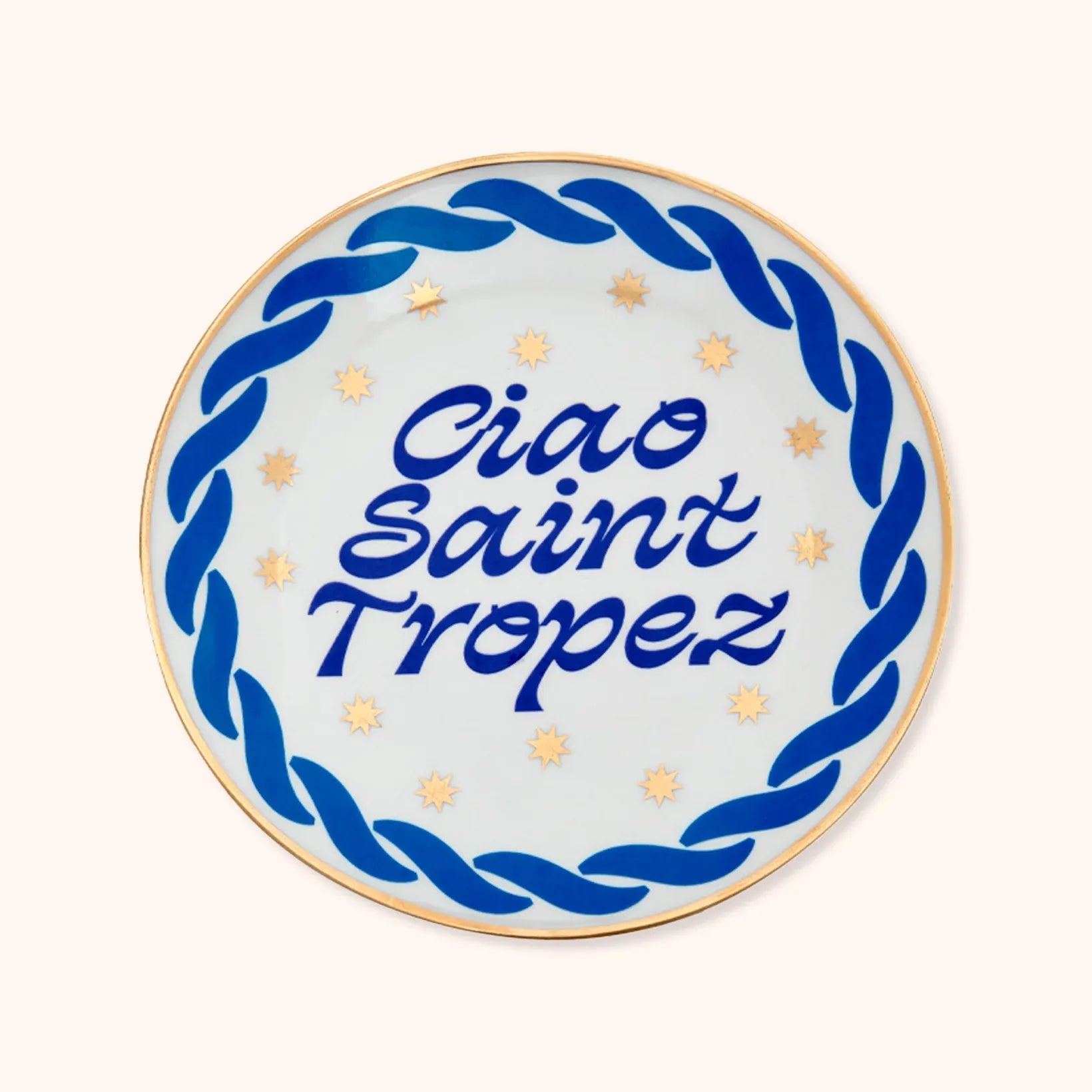 Assiette en porcelaine Ciao Saint Tropez de la collection Ciao Mondo par Bitossi Home
