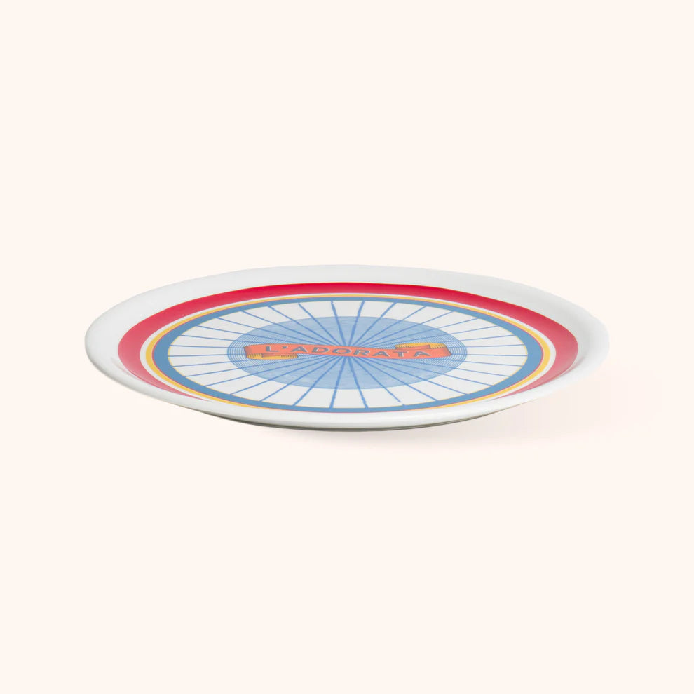 Assiette à pizza en porcelaine L'Adorata par Sam Bron pour Bitossi Home