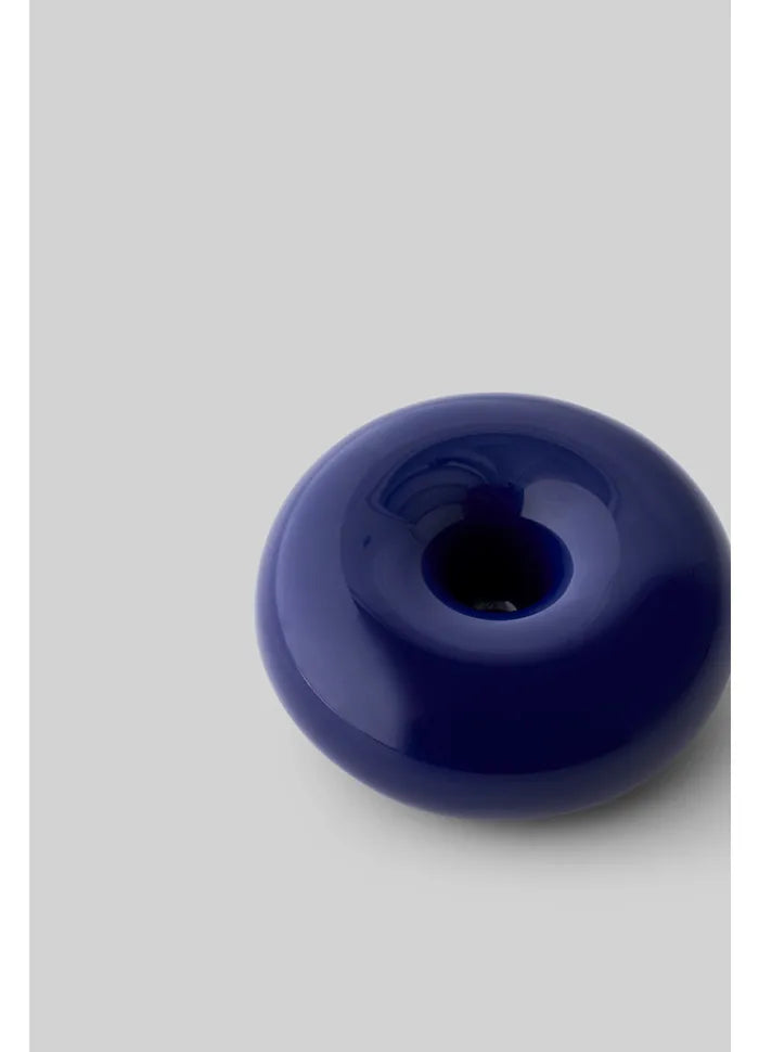 Petit bougeoir BOB bleu foncé vu du dessus