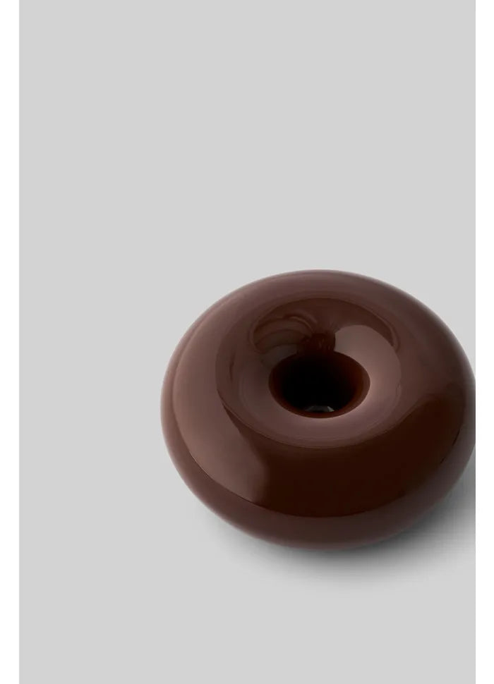 Petit bougeoir BOB marron vu du dessus