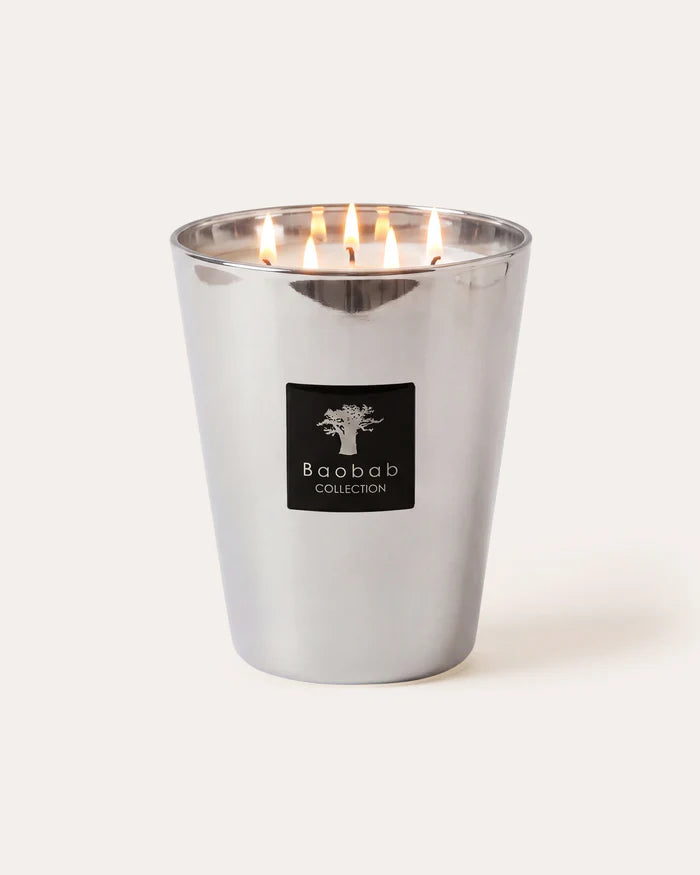 Bougie Baobab Collection Platinum MAX 24 Grande allumée