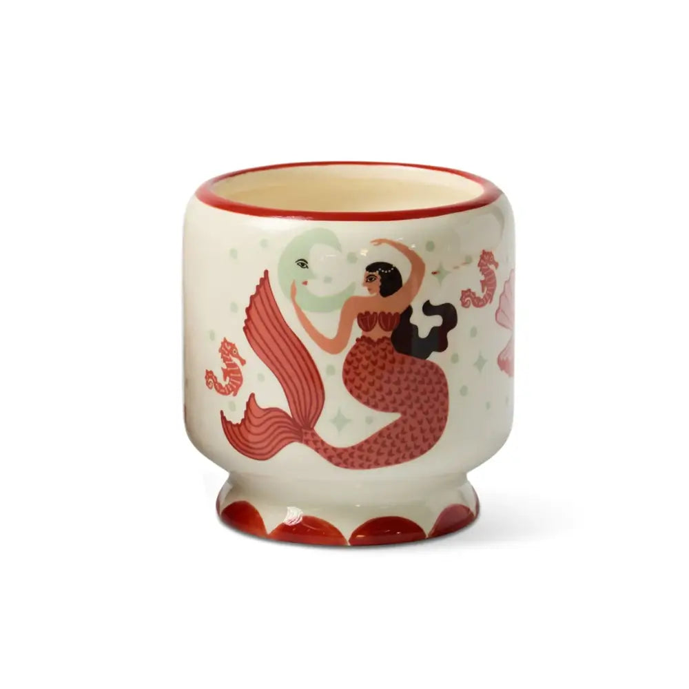 Bougie A Dopo Gingembre & Teck Paddywax en pot en céramique peint à la main