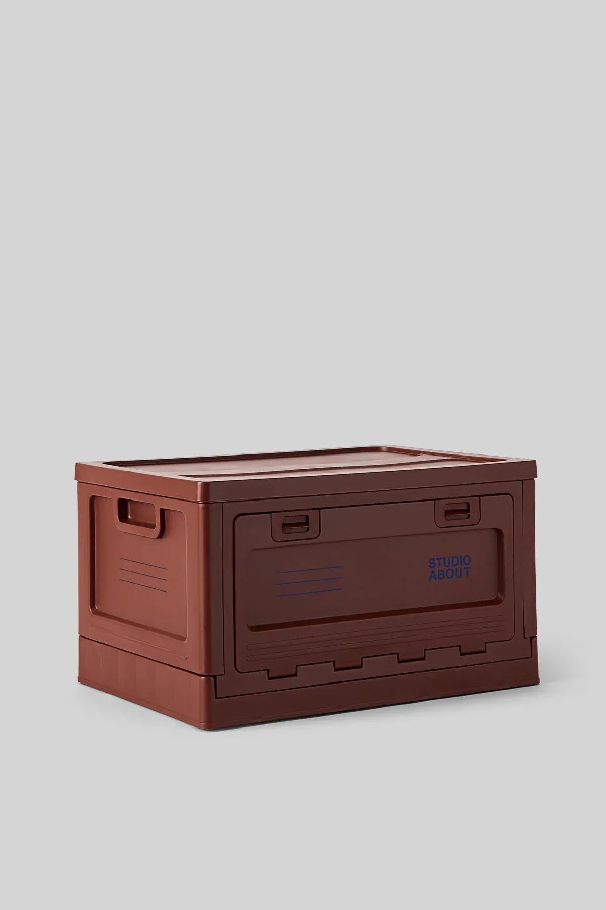 BOX marron Large Studio About, boîte de rangement empilable