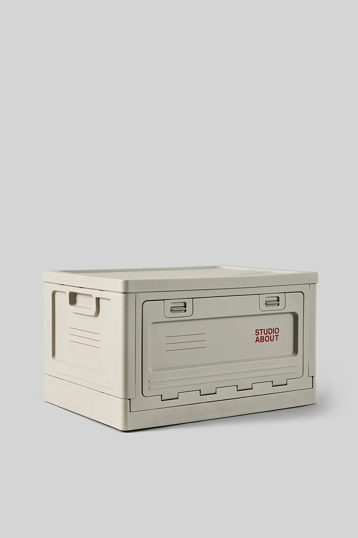 BOX Large Gris clair Studio About, boîte de rangement empilable