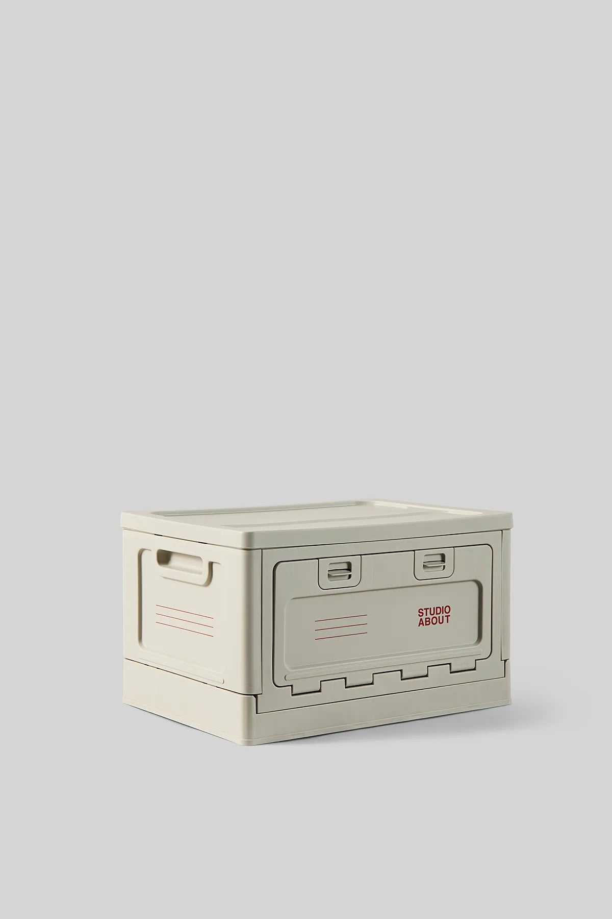 BOX Medium Gris clair Studio About, boîte de rangement empilable