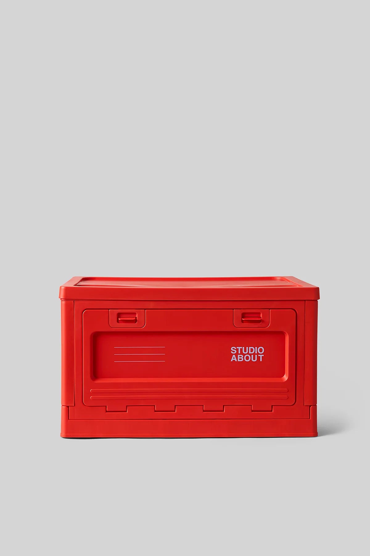 BOX Large Rouge Studio About, boîte de rangement empilable vue de face