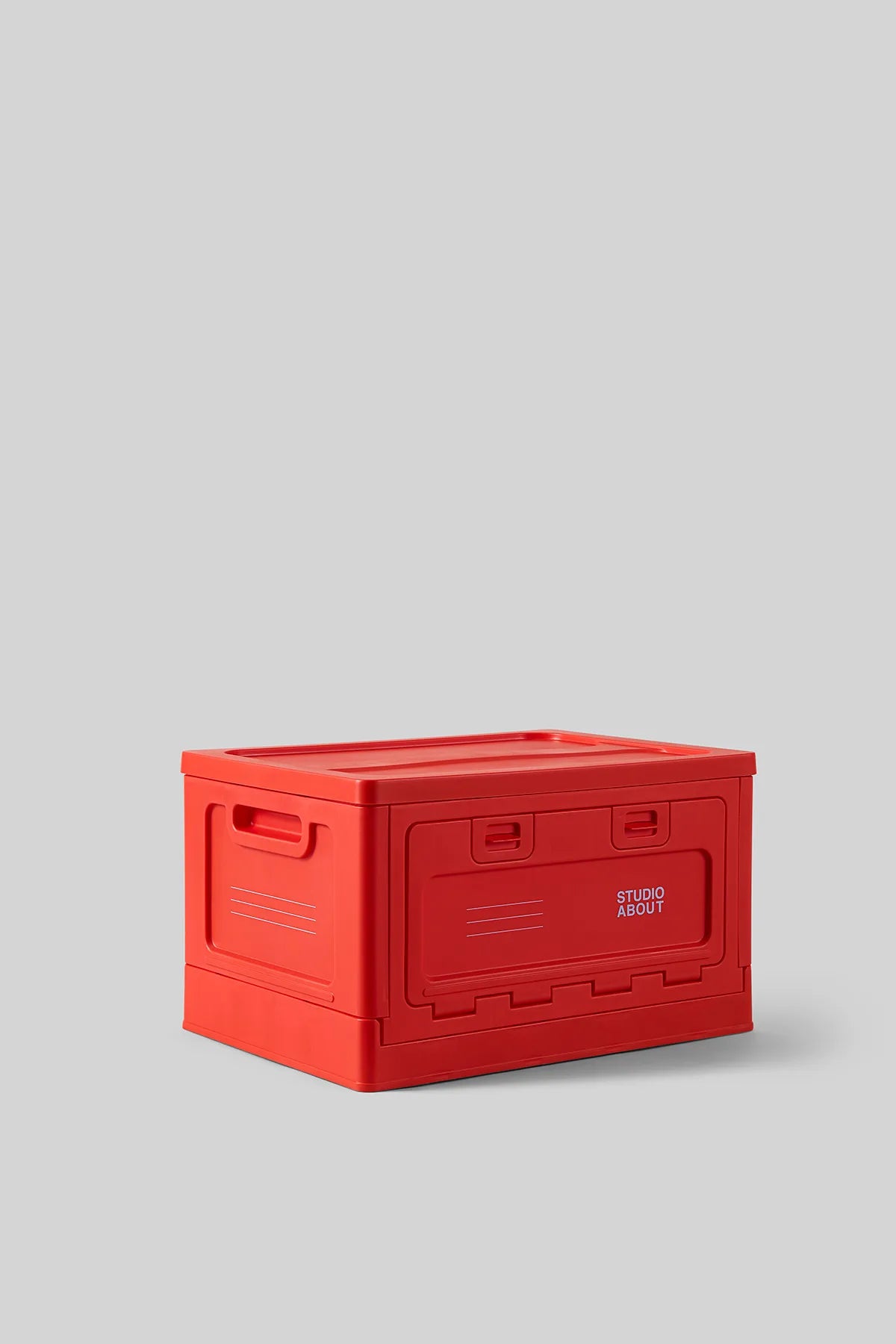 BOX Medium Rouge Studio About, boîte de rangement empilable