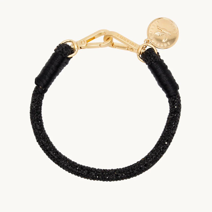 Petit Kim Noir - Bracelet à strass pour Coque - Louvini