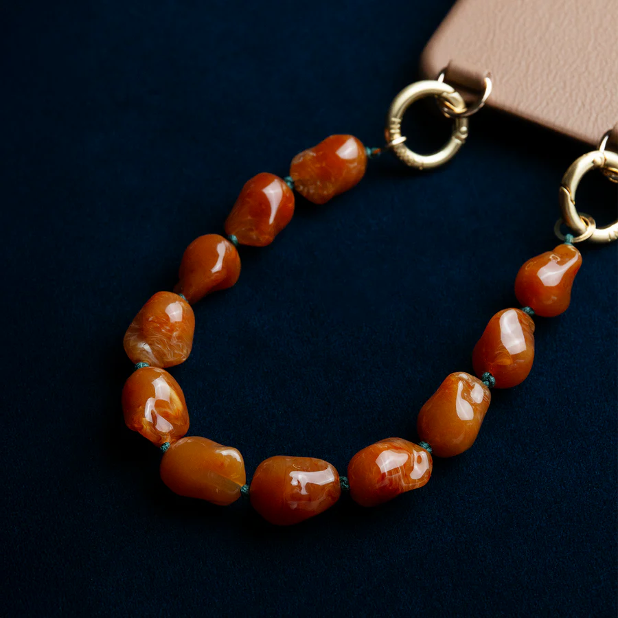 Petit Romy Tobacco - Bracelet en Pierre pour Coque