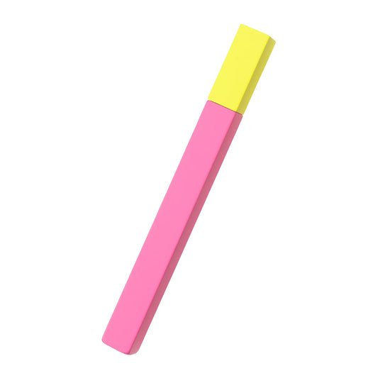 Queue Two Tones - Briquet Rose fuchsia à capuchon Jaune - briquet fin à essence - Tsubota  Pearl