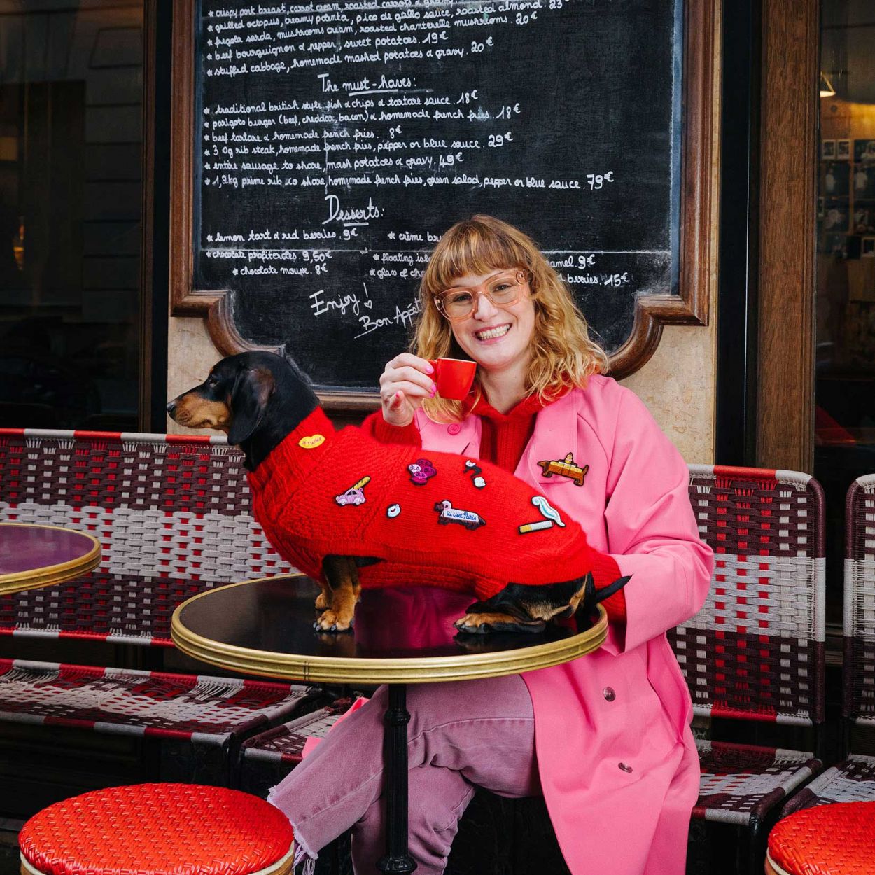 Café Je t'aime - Ecusson Brodés Main - Macon&Lesquoy