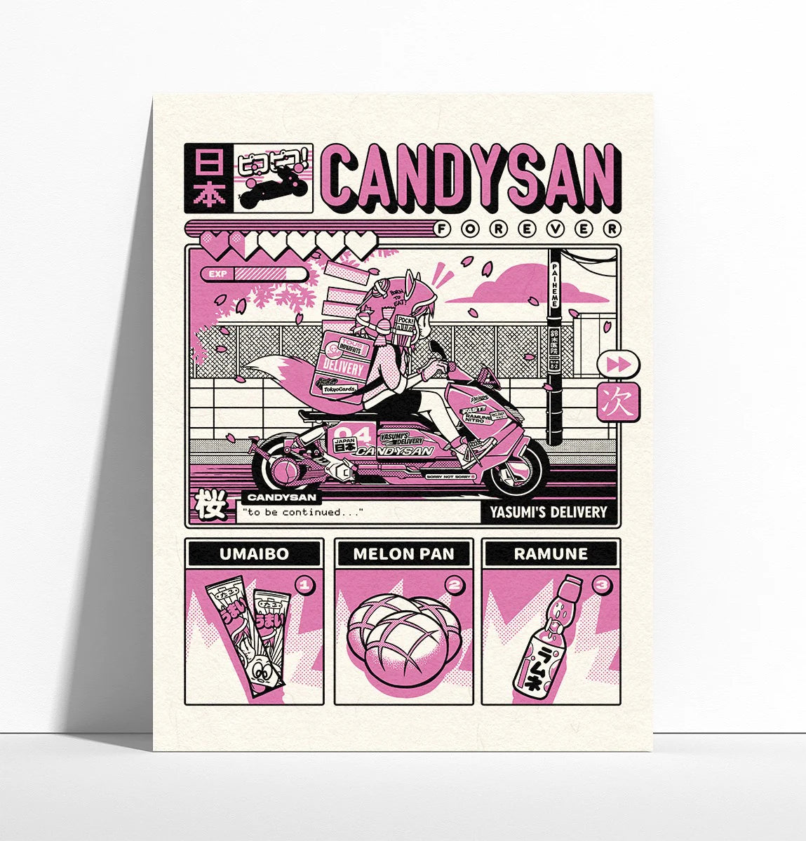 Candy San - Illustration 30x40 cm - Paiheme