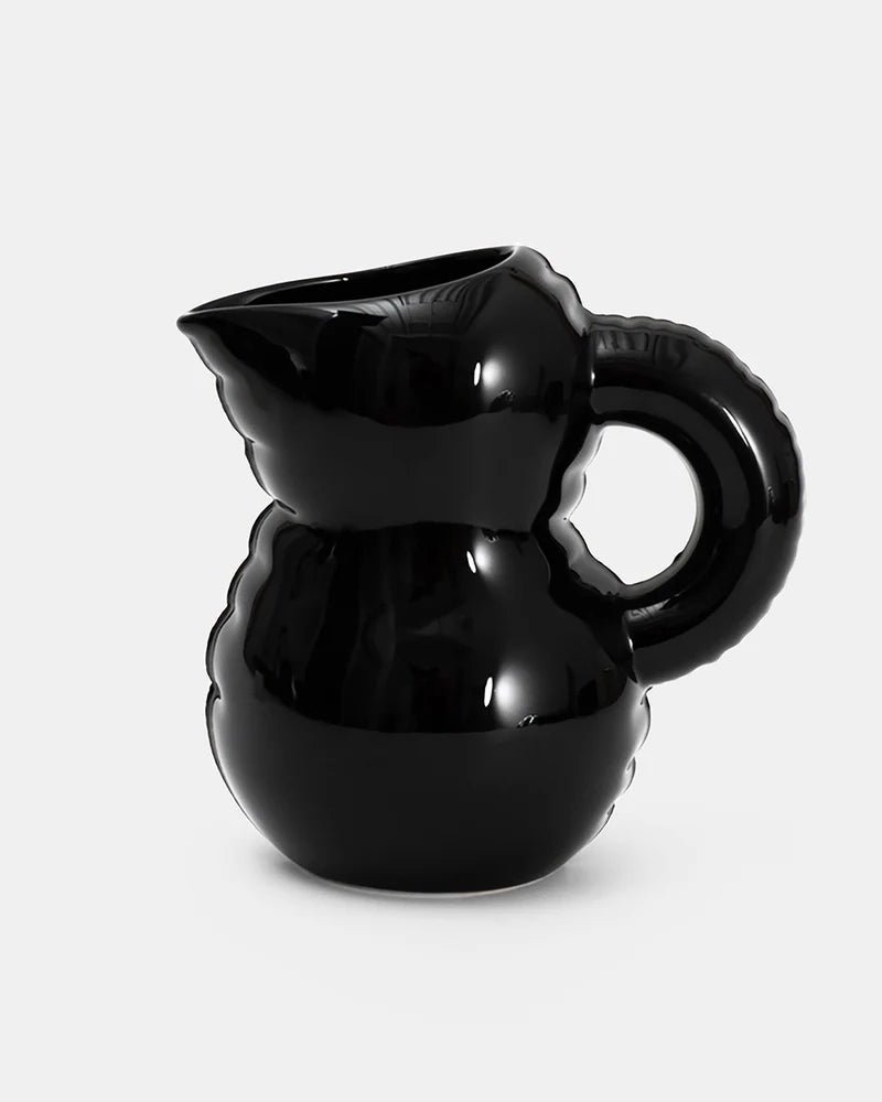 Carafe Emily Gloss Ink en céramique noir laqué Home Studyo