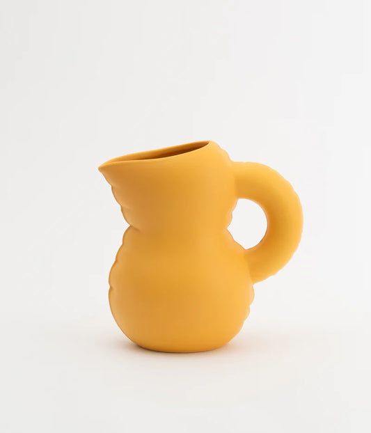 Carafe Emily Matte Yolk en céramique jaune Home Studyo