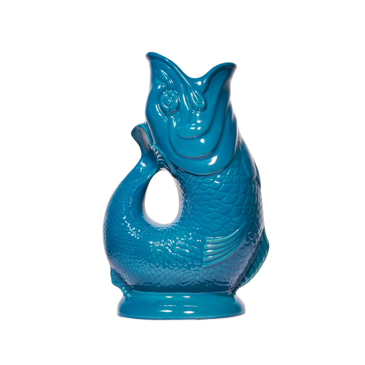 Carafe Glouglou originale bleu pétrole en céramique fabriquée en Angleterre par Wade Ceramics