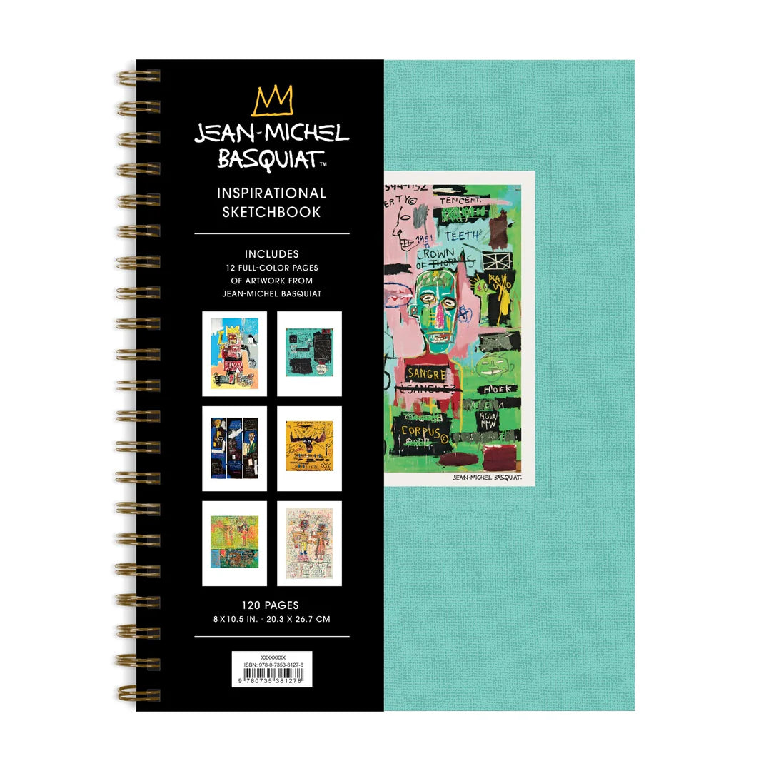 Inspirational Sketchbook Basquiat Galison - Carnet de croquis, 12 pages illustrées d' oeuvres de Jean-Michel Basquiat