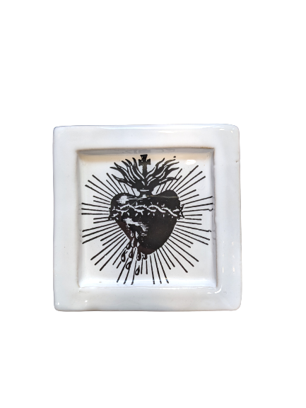 Heart - Cendrier en céramique imprimé coeur flamboyant - Kuhn Keramik