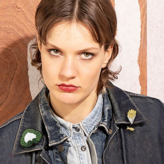 Chou-Fleur - Broche Brodée Main - Macon&Lesquoy