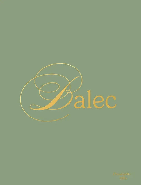 Affiche "Balec", texte doré sur fond vert kaki