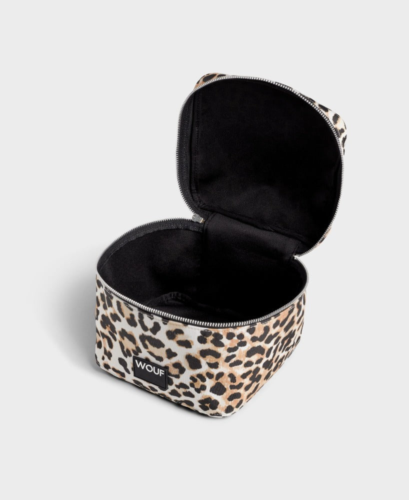 Cléo - Vanity motif léopard en coton recyclé - Wouf